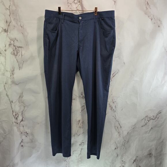 Travis Mathew Pants Men 40 Blue Straight Leg Performance Chino Golf Lightweight - Picture 5 of 12